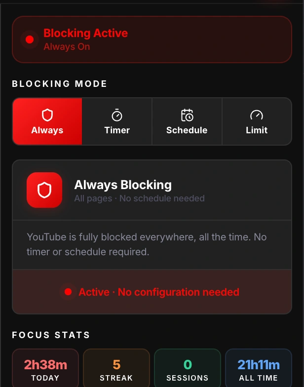 DeTube Always On