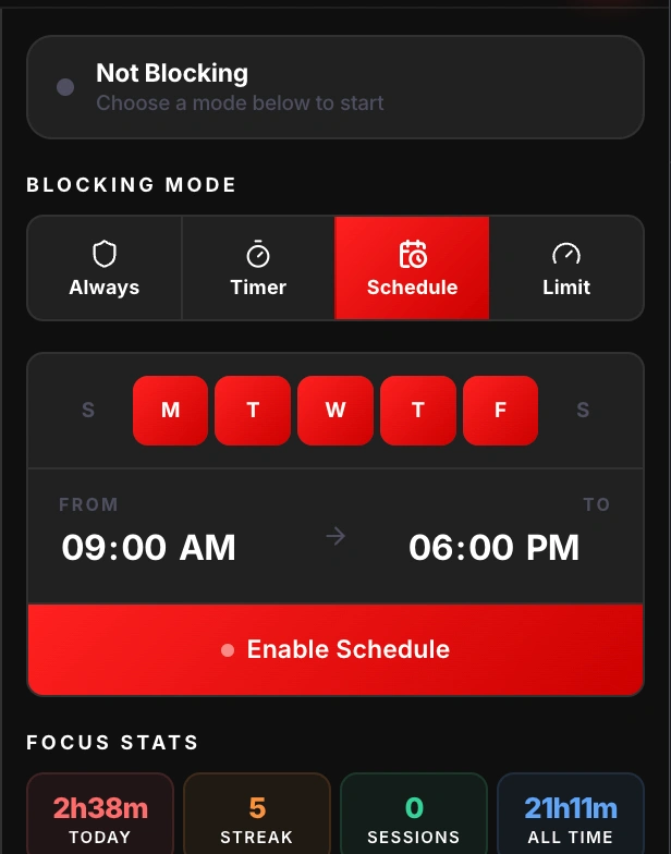 DeTube Schedule
